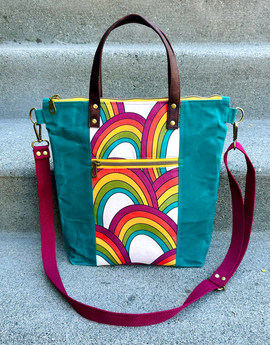 Retro Rainbow Redwood Tote