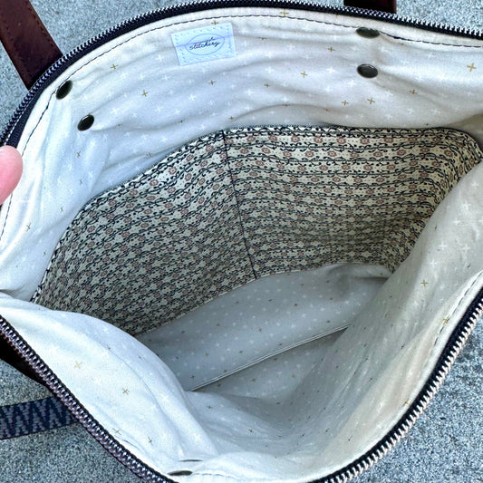 Bright Mustard & Black Floral Redwood Tote