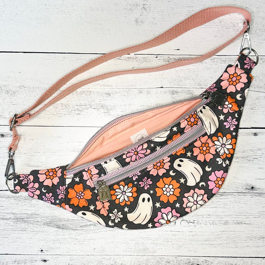 Retro Ghosts Floral Fanny Pack