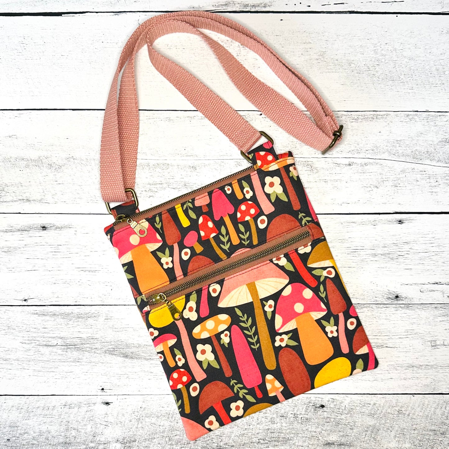 Retro Mushroom Crossbody Bag