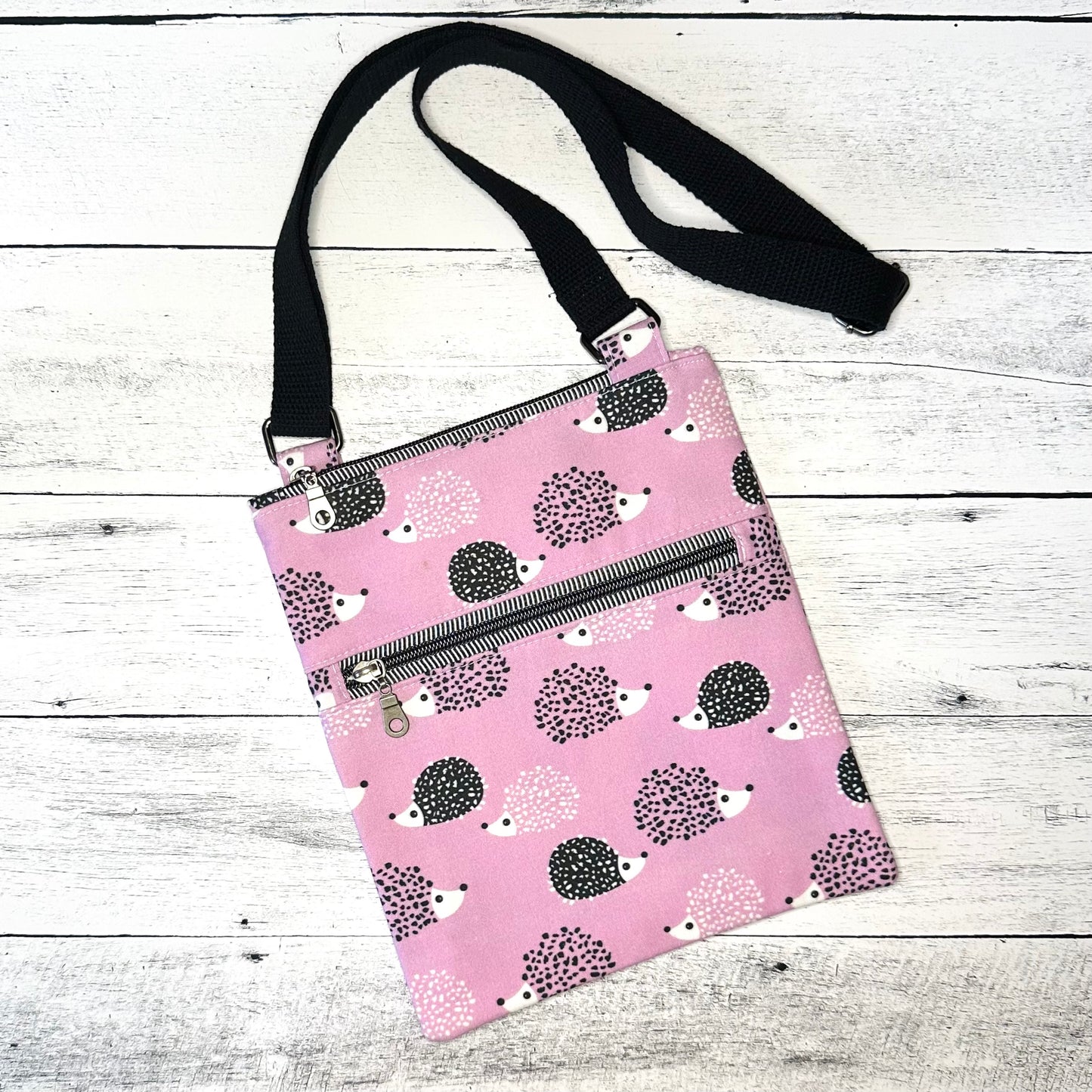 Purple Hedgehogs Crossbody Bag