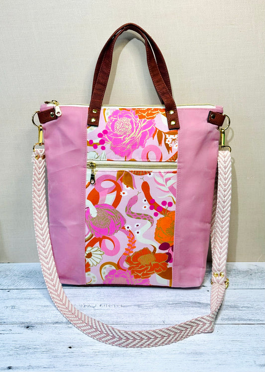 Pink Metallic Snakes Redwood Tote