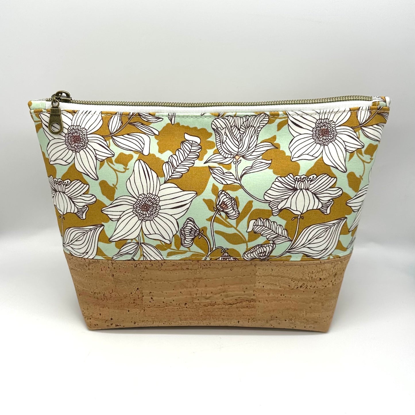 Fall Floral Cork Zipper Pouch