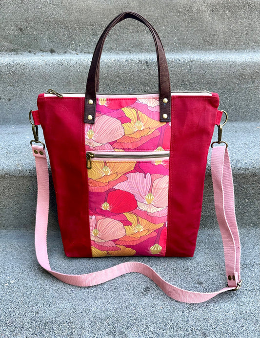 Red Poppies Redwood Tote