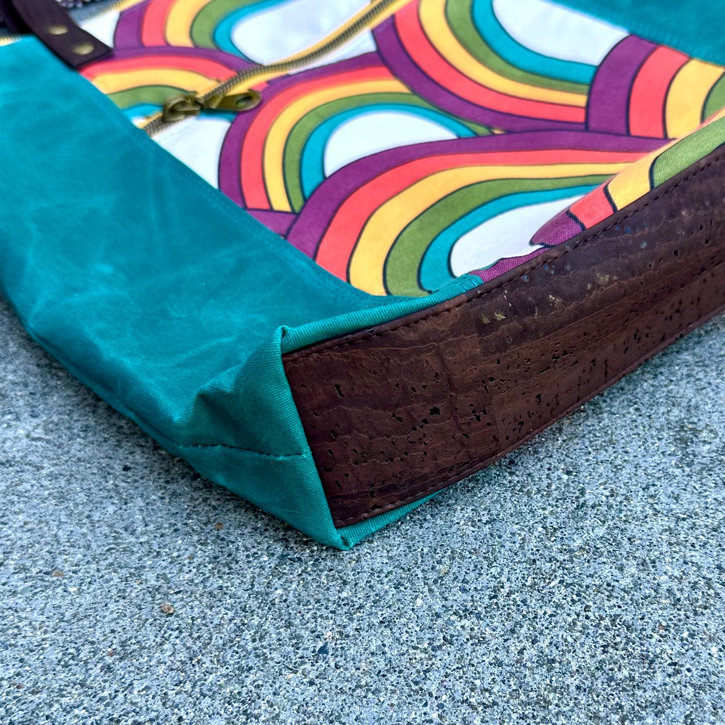 Retro Rainbow Redwood Tote