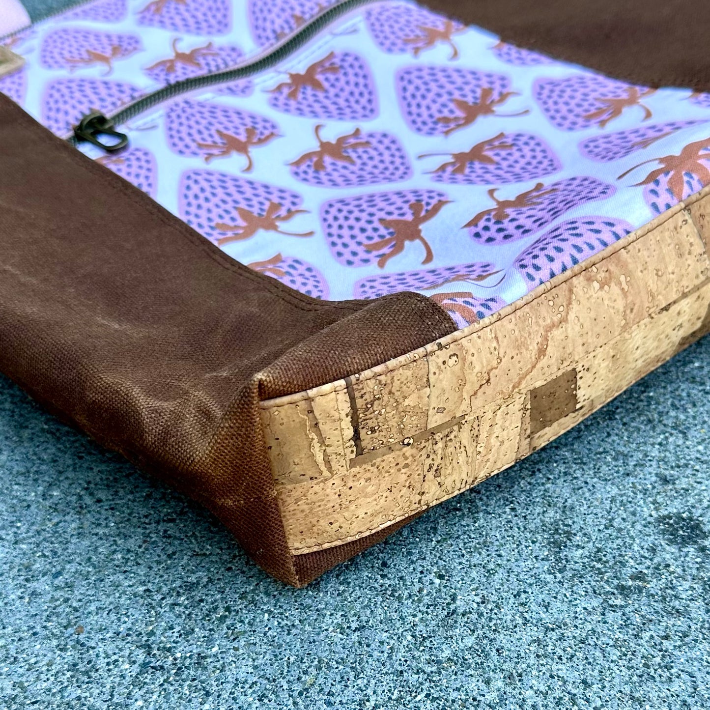 Mauve Strawberries Redwood Tote