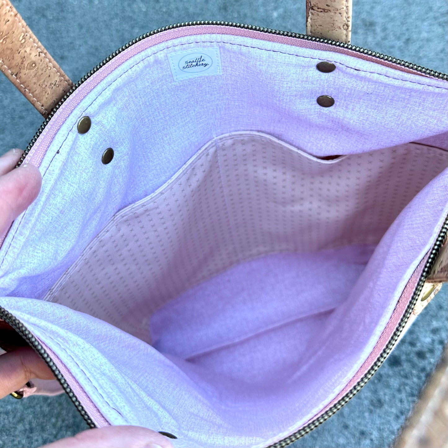 Mauve Strawberries Redwood Tote