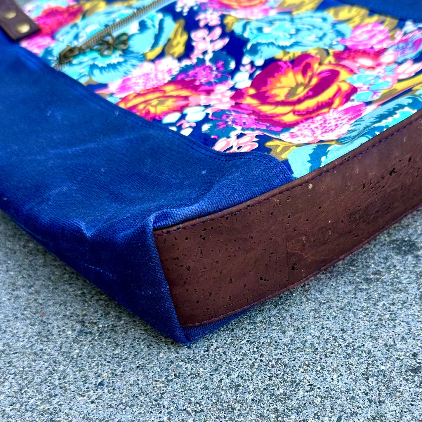 Blue Bright Floral Redwood Tote