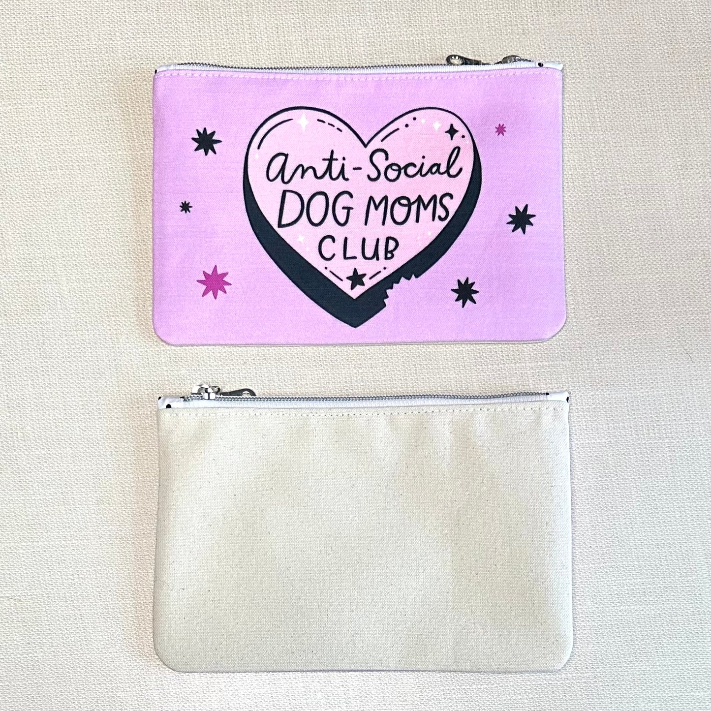 Anti-Social Dog/Cat Moms Club Zipper Pouch